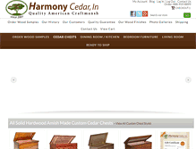 Tablet Screenshot of harmonycedar.com